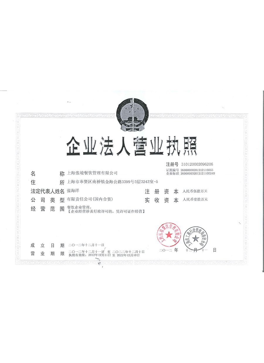 企业营业执照